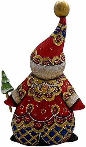 Borda de madeira russa de Papai Noel Russo, 8,46 de madeira esculpida no Papai Noel, estatueta de Papai