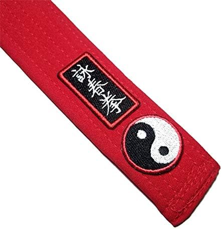 Atm159t+atm155t asa chun kuen kung fu yin yang kanji bordado remendo ferro ou costurar kimono range cinturão