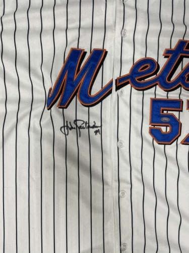 Johan Santana assinou autografado Majestic Mets Jersey JSA - Jerseys autografadas da MLB