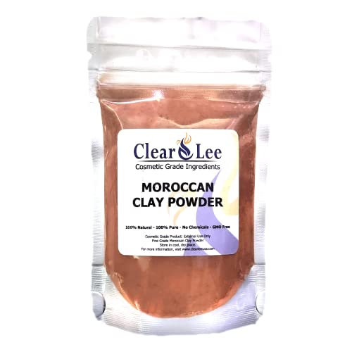 Clearlee Cosmético Clay Powders Pacote de variedade - Caulin, bentonita, Mar Morto, Marroquino,