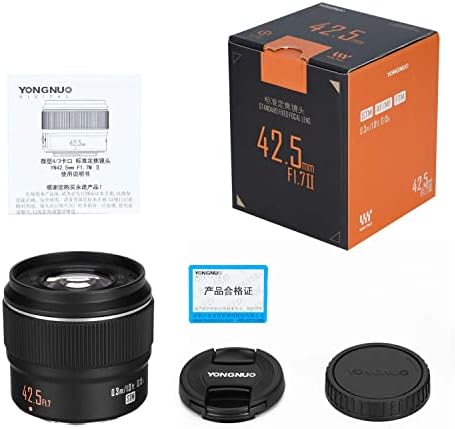 Yongnuo yn42.5mm f1.7m ii foco automático Lente Prime fixa para micro quatro terços câmeras