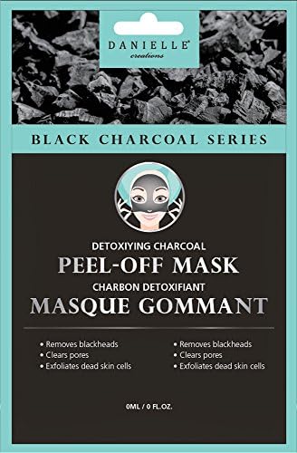 Danielle desintoxicando máscaras de chapas de rosto de carvão, 4 -pacote, preto, 4 peças - D76500