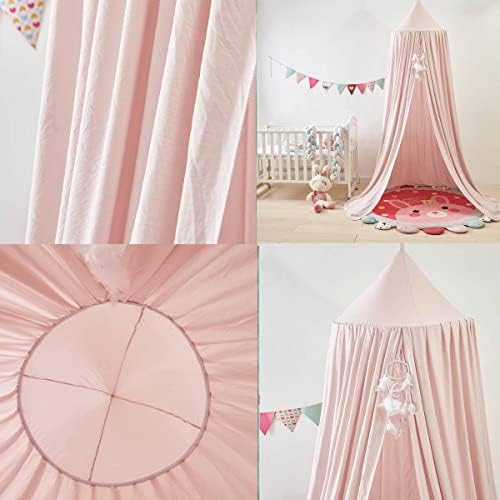 Dix-Rainbow Princess Bed Canopy For Kids Baby Bed, Dome redondo Crianças Indoor Castelo ao ar livre