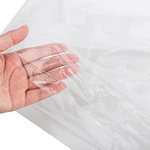 Avla 50 Pack Sacos de vestuário de plástico, sacos de limpeza a seco transparentes, capa transparente de pó de