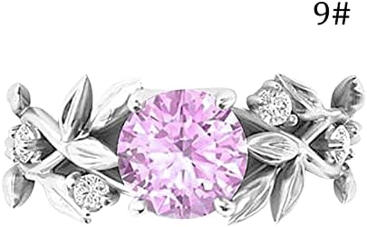 2023 Novos anéis de casamento femininos florais transparentes videira de videira de prata diamante