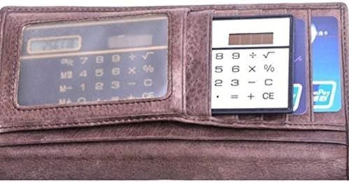 GOOFFY 1PCS Mini Calculadora Ultra Thin Credit Cartão do tamanho de 8 dígitos Solar calculadora de suprimentos