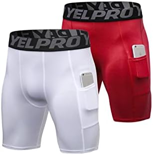 Abtioyllz 3 shorts de compressão de embalagem para homens Spandex Executando o treino atlético Baselayer