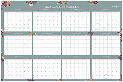 Blue Sky ™ Lamined Academic/regular Monthly Wall Calendar, 36 x 24, Greta, julho de 2022 a junho