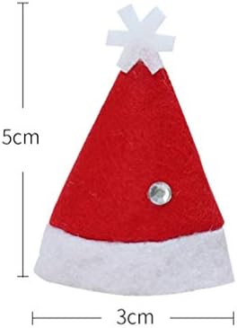 Kesyoo Mini Santa Cap 10pcs Mini chapéu de Natal Elf Lollipop envolve toppers de chapéus de pacote não tecidos,