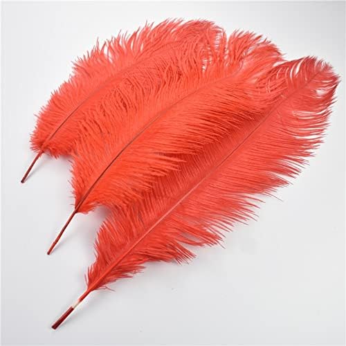 Zamihalaa 10pcs Avestruz Red Feathers for Crafts Tabel Centerpieces Party Decoração do Carnaval Acessórios