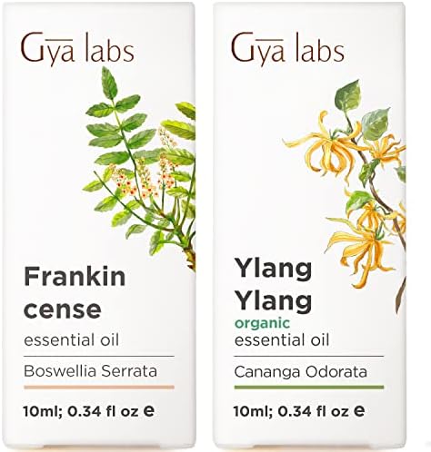 Óleo de incenso para a pele e óleo orgânico Ylang Ylang para conjunto de pele - de óleos