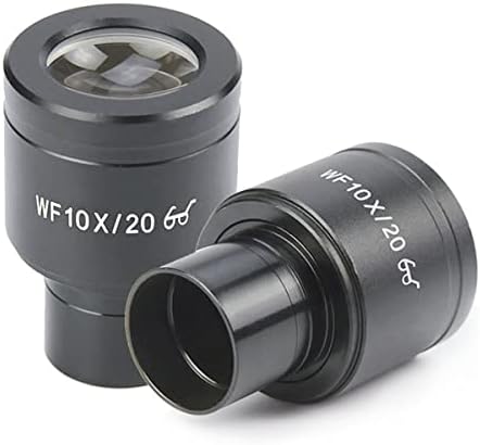 Acessórios para microscópio 2 PCs 10x /20 Pontos de olho de alto campo de largura, 23,2 mm de calibre microscópio