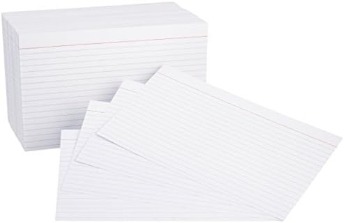 Basics de 5 x 8 polegadas, linhado com Índice Branco Cartas de Nota, 500 contagens