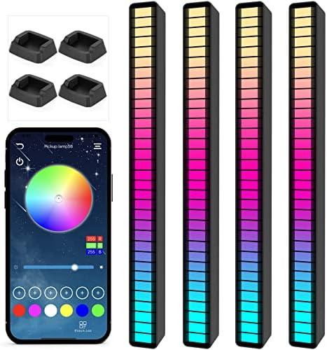 Soulpunk RGB Luz de controle de som recarregável, luzes de ritmo musical ativadas por voz, luz ambiente LED colorida