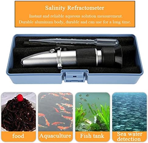 Aquário do medidor de sal de água salgada Aquário Optical Refratomer Temperature ATC Digital 0-10% Refratômetro