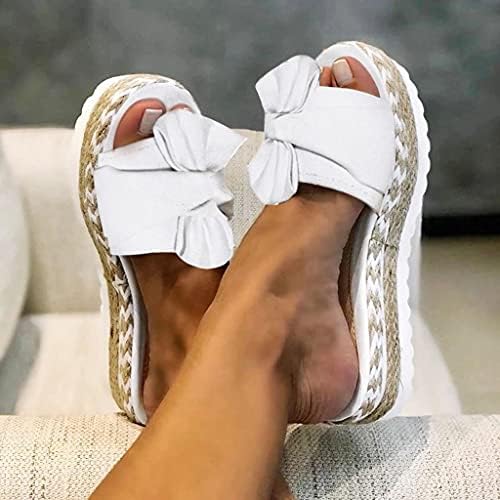 Sandálias de verão aayomet para mulheres, sandálias Plataforma feminina sandálias Bowknot Decorte Slippers Casual