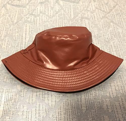 Unissex retro moda pu PU couro chapéu chapéu de pescador chapéu reversível sólido chapéu de sol para homens