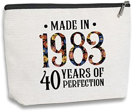 Presentes de aniversário de 40 anos para mulheres, bolsa de maquiagem de presentes de aniversário