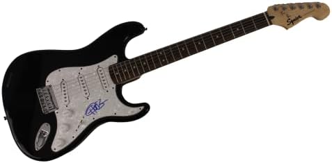Tommy Chong assinou autógrafo em tamanho grande Black Fender Stratocaster Guitarra elétrica com Autenticação