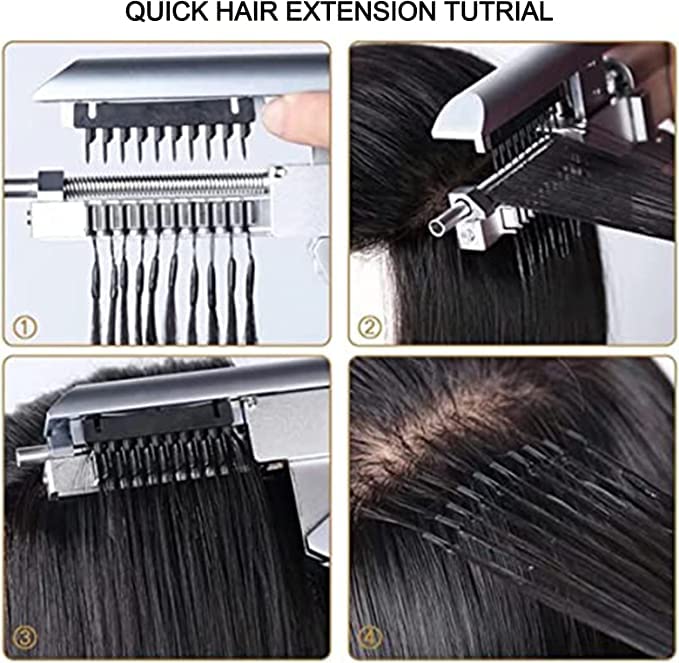 Extensões de cabelo 6D Cabelo, cabelo humano real,-613 Extensões de cabelo loiras Perm e cabelo de
