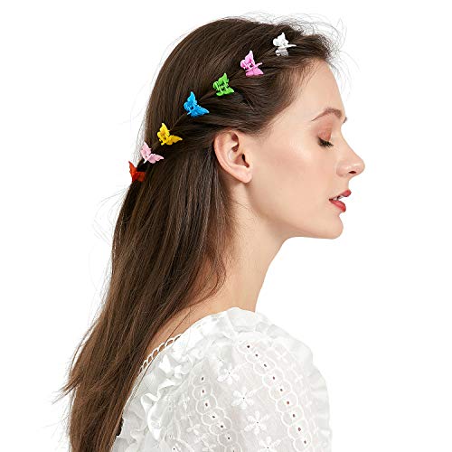 Clipes de cabelo de borboleta para meninas mulheres, funtopia 72pcs pequenos clipes de garra de cabelo com pacote