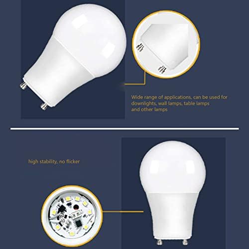 Fafeicy 4pcs GU24 Lâmpada LED, lâmpada de economia de energia de 120V 2 Prong A19 900 Lumens com