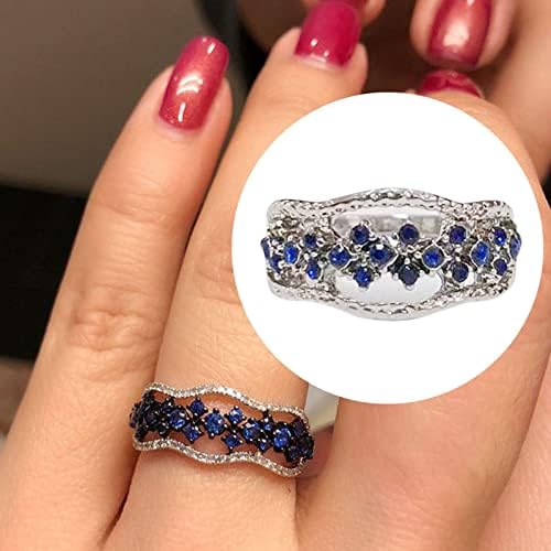 Anéis de moda para mulheres Sapphire casal anéis
