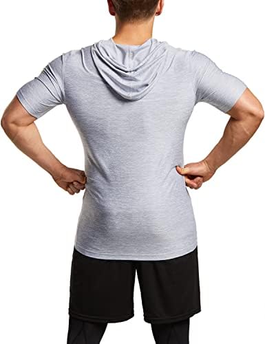 TSLA 3 pacote de manga curta masculina moletons de pulôvera, camisas de treino em ajuste seco,