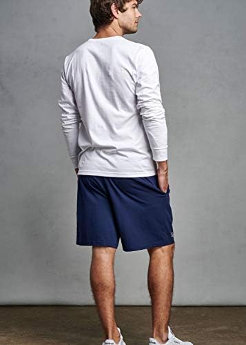 Russell Athletic Men's Premium Ringspun algodão curto com bolsos