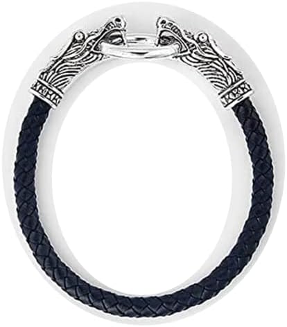 Colar de gargantilha lapedashop colar de dragão/gargantilha com couro preto trançado 13-17 punk cobra jóias