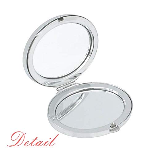 River Bridge Landmark Sketch Mirror portátil dobra maquiagem de mão dupla lateral óculos