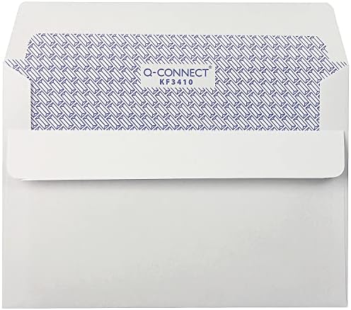 Q-Connect KF3410 Envelope C6 Janela baixa 90GSM Auto-seio-branco
