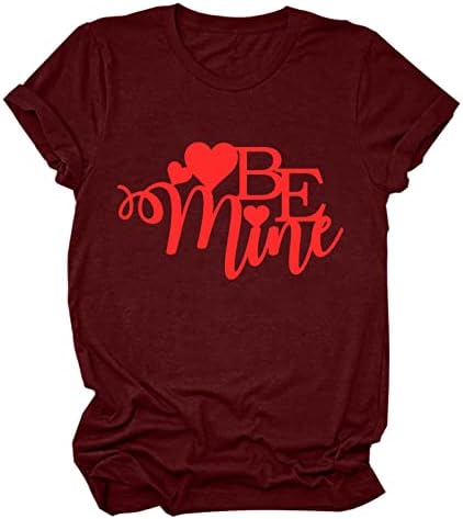 Camiseta unissex do Dia dos Namorados, seja minha letra de letra impressa camiseta feminina Blusa de pulôvera