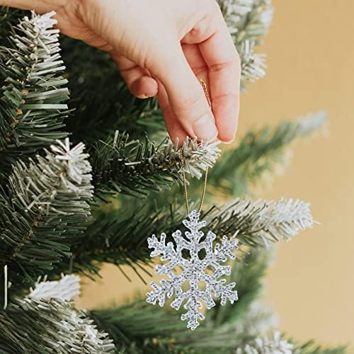 Decorações de árvore de Natal PVC PVC Transparente acrílico Snowflake Creams Deer Decorações de