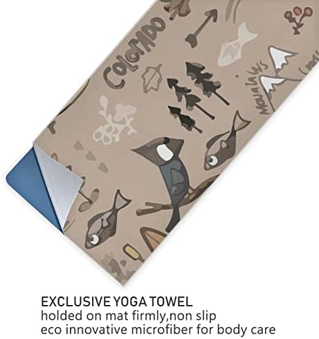 Aunhenstern Yoga Blanket Colorado-Funny-Animal Brown Yoga Towel Yoga Mat Toalha
