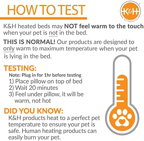 K&H PET Products Thermo-Kitty Splash Splash Cama de gato aquecida interna, cama aquecida para
