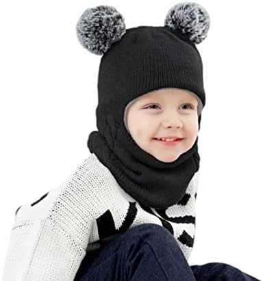 Meninas meninos chapéu de inverno lenço de flowflap capuz para crianças crianças pequenas