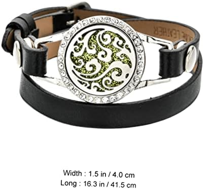 Hemoton 4 PCs Pulseira de couro perfumada Bracelets Mom de pulseiras para mulheres pulseiras de óleos essenciais