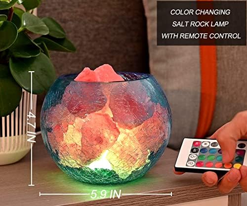 V.c.Formark USB Himalaia Lâmpada de sal com controle remoto, 16 cores iluminação e 4 Modo de cor