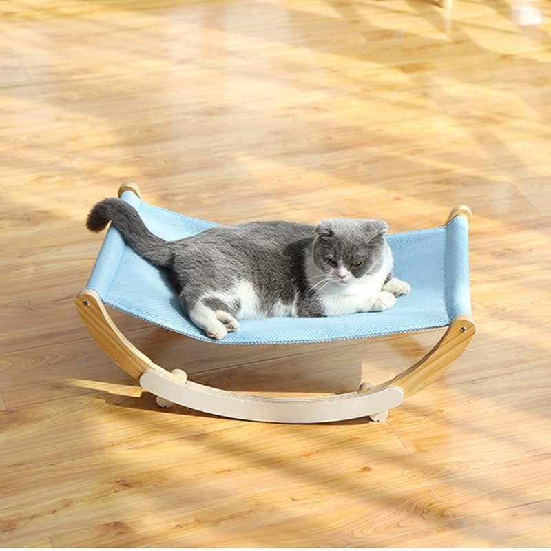 Lepsjgc Cat Bed Cat Hammock Kitten Cadeira de balanço de madeira de balanço de madeira de balan