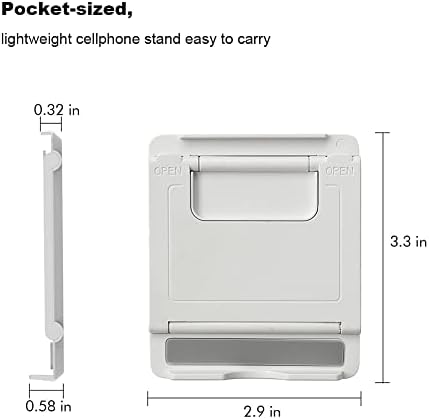 Kemoxan 2 pacote portátil portátil Ponto de telefone para mesa, suporte de bolso dobrável, telefone celular