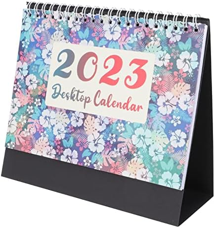 Decoração do escritório de Toyvian 2023 Calendário em inglês, calendário de mesa do escritório da casa 2023 calendário