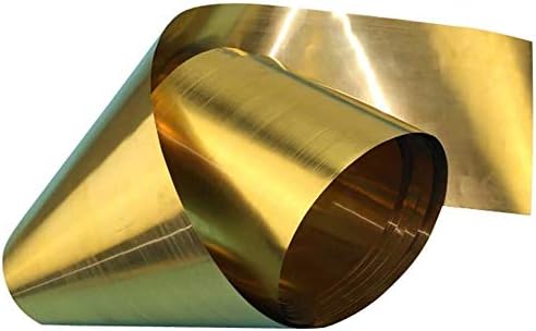 Folha de latão Nianxinn H62 para espessura de artesanato de metal0,4 mm, Long 3000mm/118.11 polegada Folha de cobre