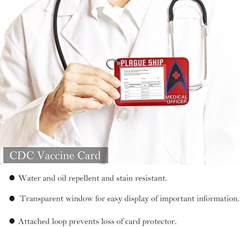 4 x 3 CDC Vaccine Card Titular Protetor de cartão fofo, capa de cartão de vacinação de desenho animado, protetor
