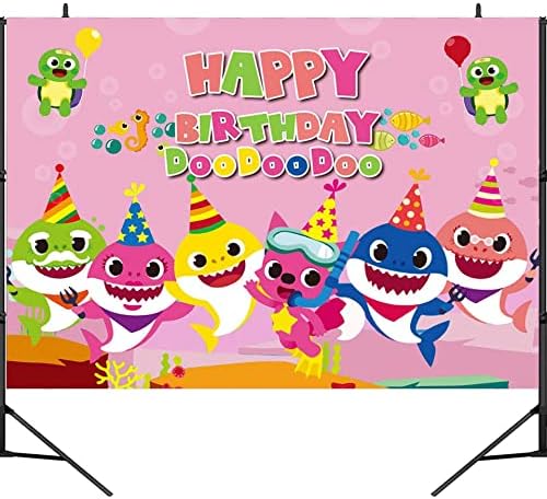Cenário de tubarão para bebês Funton, suprimentos de festa de tubarão para bebês, decorações de aniversário de