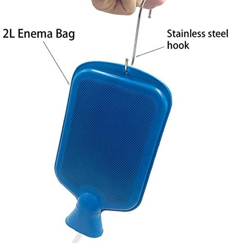 Kit de enema smokitcen - 2L de saco de enema - 5,0 pés. Mangueira longa de silicone-5 dicas reutilizáveis