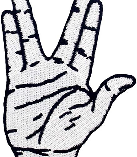 Zegins Live Long and Prosper Hand Sign Patch Aplique Iron Bords Applique On Sew On Emble