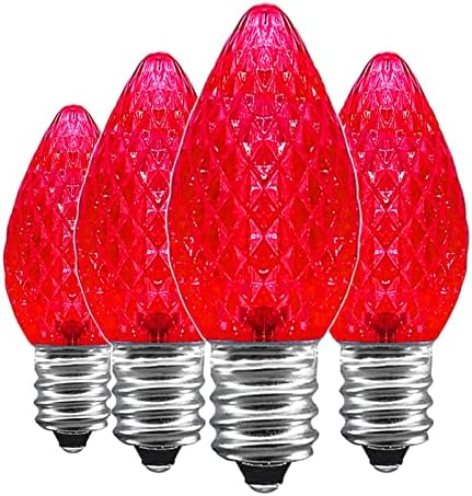 QNIAIE 25pcs C7 LEDs de lâmpadas de reposição de luzes de Natal ao ar livre para decoração de