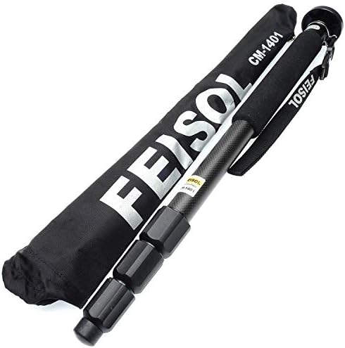 FEISOL CM-1401 Monopódio de quatro seções de fibra de carbono rápida