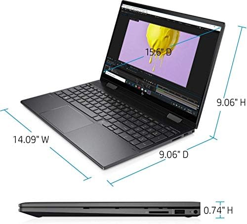 HP - Envy X360 2 -em -1 Laptop de tela de toque de 15,6 - AMD Ryzen 7 - 8 GB de memória - 512 GB SSD